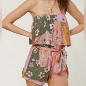 O'Neill Multicolor Strapless Mandia Romper